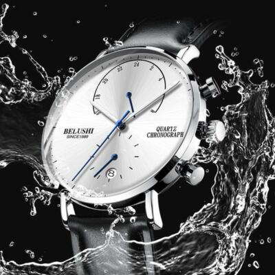 Belushi's Trendy Stylish  Men's Watches Leather Strap Slim Casual or Business