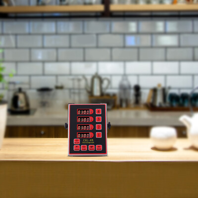 4-Channel Digital Kitchen Timer CAL-4B Restaurant Cooking Reminder Commercial