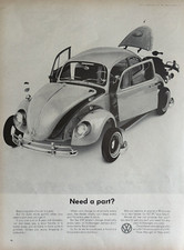 1965 Volkswagen Need A Part Beetle Pieces Bug Doesnt Change Vintage Print Ad