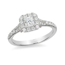 1Ct White Round  Princess CZ Engagement Wedding Ring 925 Sterling Silver