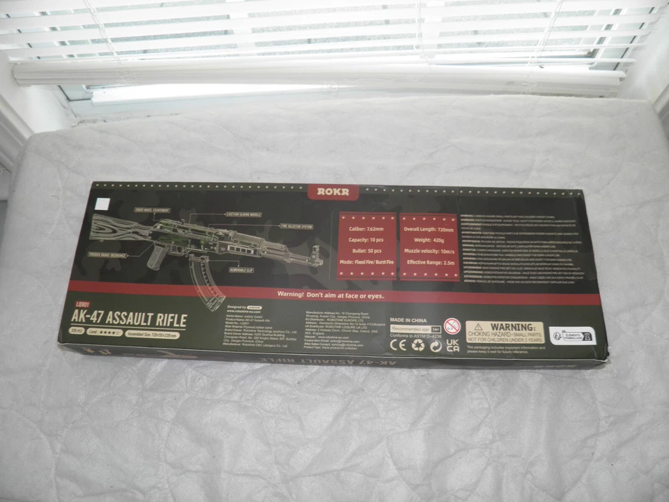 Rolife Justice Guard Gun Models AK-47 Assault Rifle Rubber Band Gun Open Box - Image 2 of 4