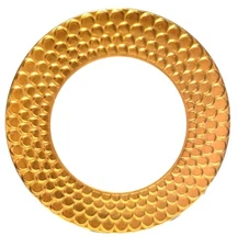 L'OBJECT PARIS FRANCE AGEAN PATTERN 24K GOLD PAINTED PORCELAIN 9" PLATE