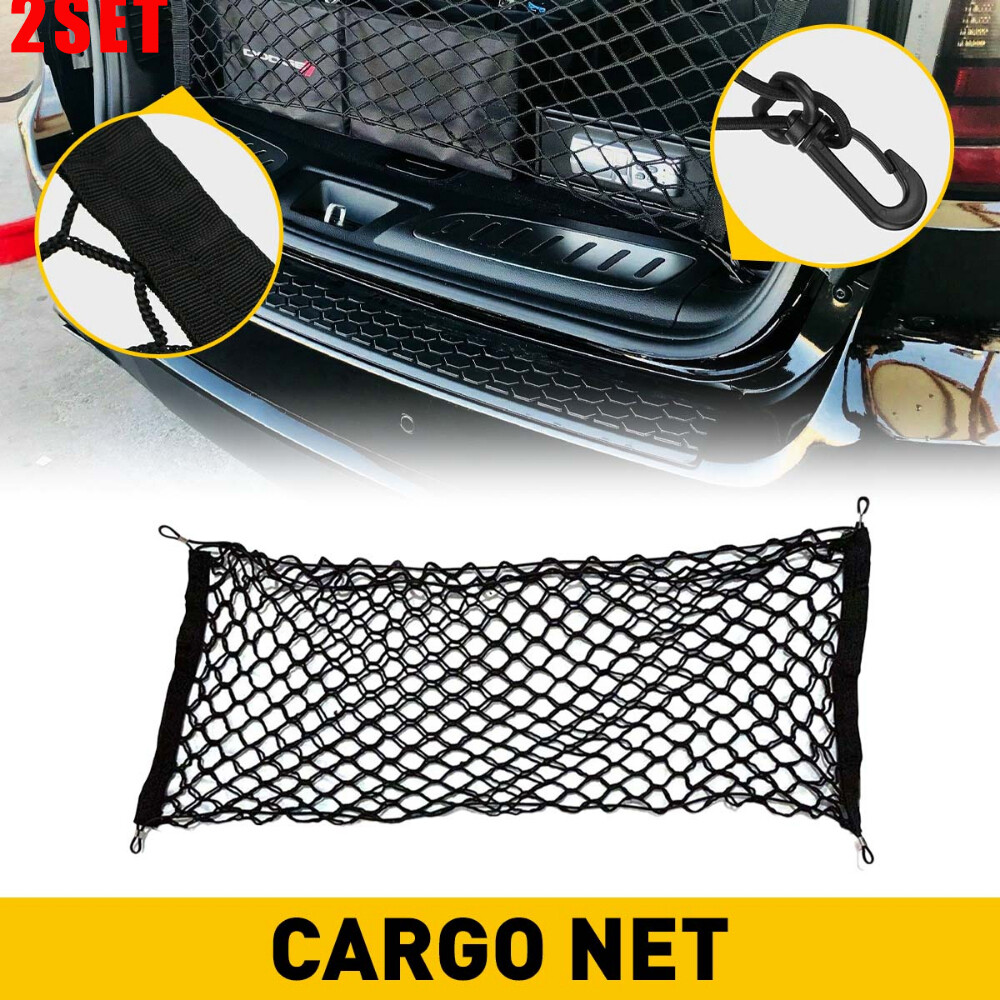 2-Pack 90x40cm Elastic Cargo Net for Vans SUVs Motorhomes Caravans