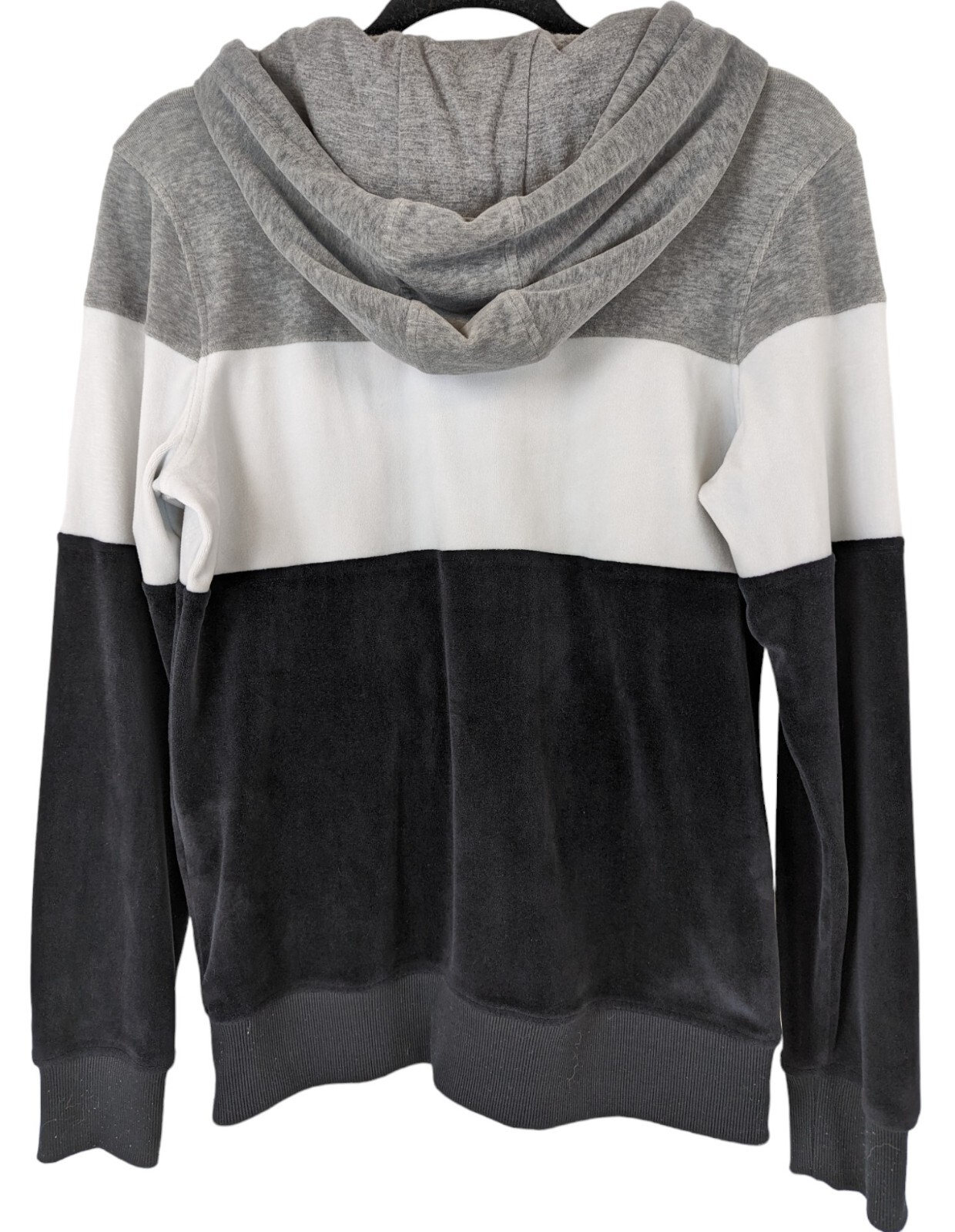 Felpa donna Fila piccola con cappuccio nera bianca grigia logo velluto zip intera