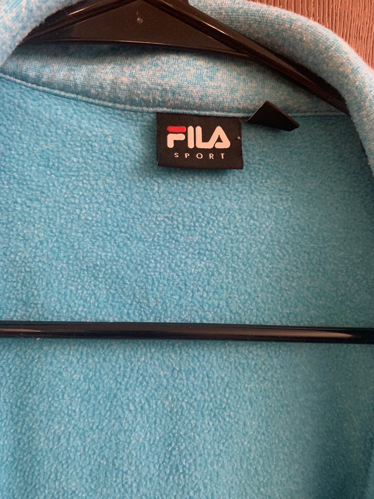 Felpa con cappuccio pullover Fila Sport fori per pollici verde medio.