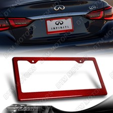 1pcs Jdm Red Carbon Fiber License Plate Holder Tag Frame For Car With 3k Twill 1pcs Jdm Red Carbon Fiber License Plate Holder Tag Frame For Car With 3k Twill