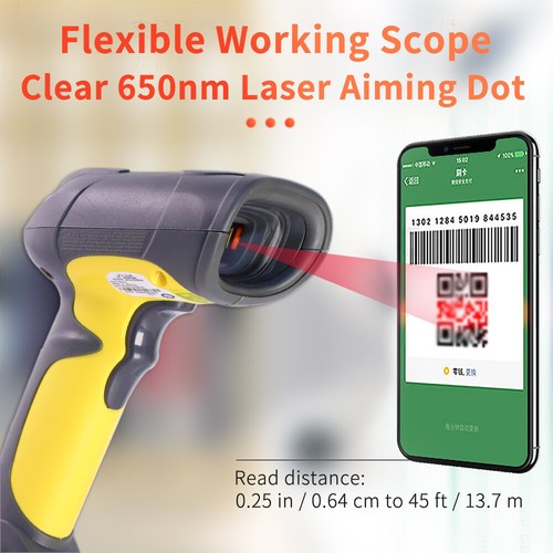 Zebra Symbol LS3408-ER20005R 1D Long Range Laser Barcode Scanner With SB Cable - Picture 3 of 12