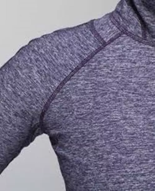 lululemon race your pace 1/2 zip pullover long sleeve heathered shirt