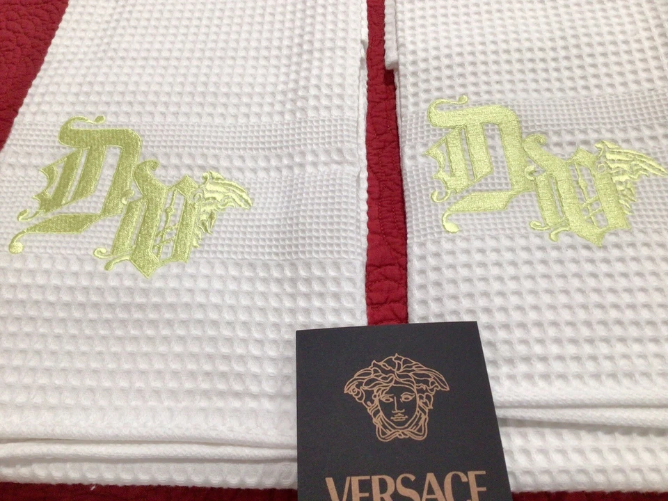 VERSACE 5 Piezas FAMOSO JUEGO DE TOALLAS MEDUSA CON CAJA MEDUSA / COLECCIÓN HOGAR - NUEVO Foto 4 de 4