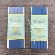 Vintage Kleinert’s Own Bias Binding Tape Fine Lawn Made in USA 6 Yards Ea 3/8 in