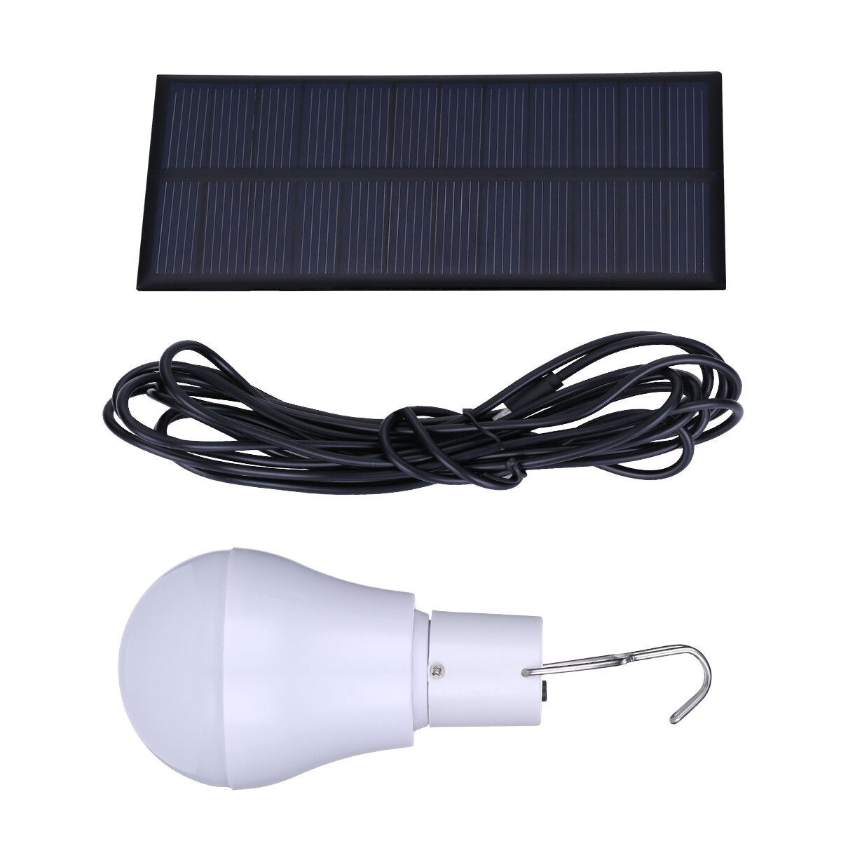 15W LED Solar Panel Bulb Light Tent Lamp Yard Garden Portable Camping Outdoor US