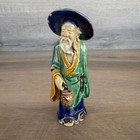 Chinese Antique Shiwan Mudman Sage Figurine Ceramic 5"