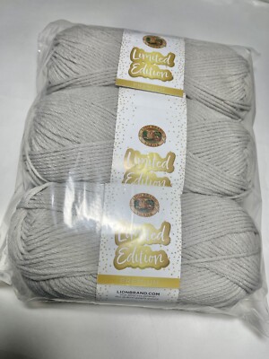 Lion Brand Yarn Company Yarn, Dark Grey Heather, 156