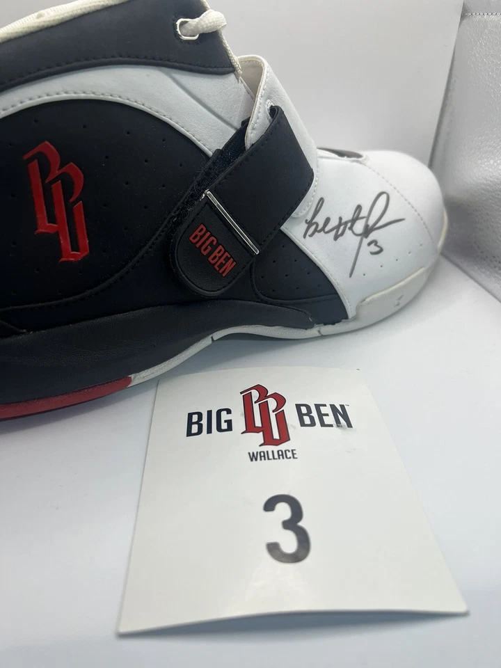 BEN WALLACE PISTONS BULLS "BIG BEN" AUTOGRAPHED SHOES MINT NEW NEVER WORN 13 - Image 3 of 4