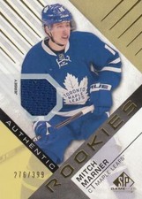 2016-17 UD SP Game Used Authentic Rookies Jersey Mitch Marner 276/399 RC Leafs