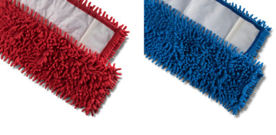 Mopptex Chenile Mikrofaser Microfaser Mopp Wischmopp Bezug blau/rot 40 + 50 cm