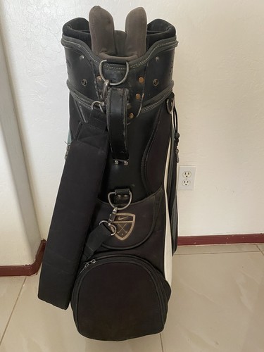 Nike Golf Blue & White Cart Bag - 7 Way With Rain Cover All Zippers Work - Picture 5 of 9