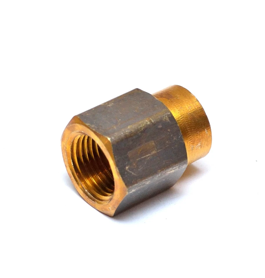 Female Pipe Reducer 1/2" to 3/8" Npt Adapter Coupler Brass Fitting Water Oil Gas - Image 3 of 4