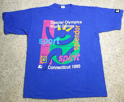 Vintage 1995 Connecticut Special Olympics World Games Blue - Main Image