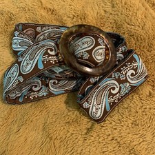Eliza B Hand Crafted Ladies Womens Belt small paisley 38  