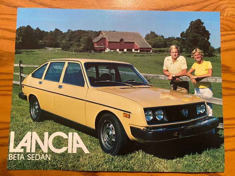 1978 Lancia Beta Sedan 1-page Sales Brochure - # L-0054-150M - Nice Condition!
