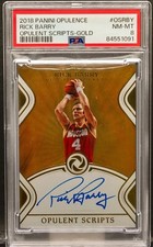 RICK BARRY 2018 Panini Opulence OSRBY Opulent Scripts Gold Auto 24/25 PSA 8