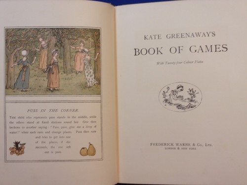 KATE GREENAWAY'S BOOK OF GAMES, Fred. Warne, Lond. & NY, 1927, 24 Color Plates. - Imagen 2 de 7