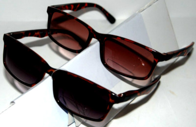 2 pair mens  Tinted bifocal Reading glasses Power +1.25 Tortoise tone frames