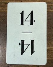 Vintage 1938 ~ Parker Bros FLINCH Card Game Replacement Card Black / Blue #14