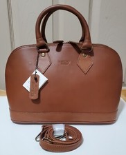 Nwt I Medici Firenze Cognac Leather Satchel W/strap