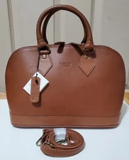 NWT I Medici Firenze Cognac Leather Satchel W/Strap