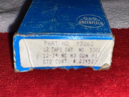 NEW USA MADE 17 X GREENFIELD .216-24 (12-24) GH3 CHROME PLATED 2 FLUTE GUN TAPS - Picture 2 of 5