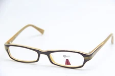 A LIST RED CARPET 15 D. BROWN YELLOW AUTHENTIC FRAMES EYEGLASSES 47-16