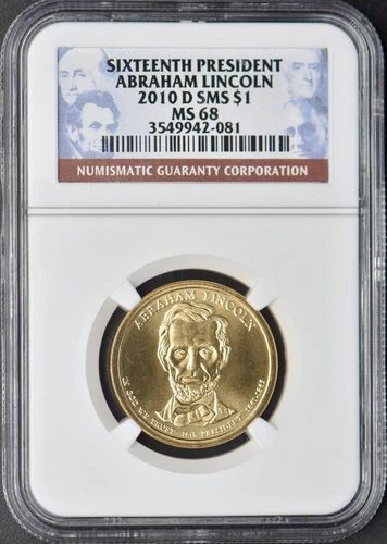 2010-D Abraham Lincoln SMS $1 - NGC MS 68 - ✪COINGIANTS✪