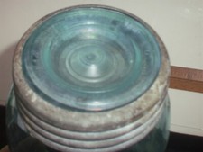 Jar tested Mason's Improved Pat'd May 10 1870 glass canning jar insert zing ring
