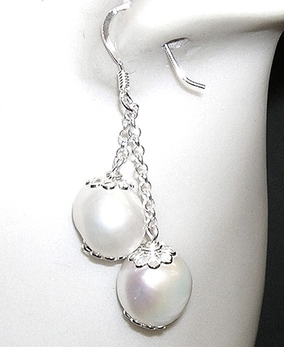 Pendenti Lunghi Argento di Legge 925 E 4 Perle Coltivate 11 MM - 第 1/2 張圖片