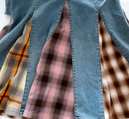 Urban Outfitters BDG Sasha Spliced Denim Maxi Skirt Size L - Picture 15 of 16