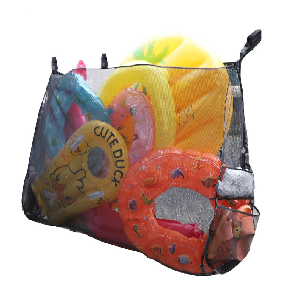 Heavy Duty Pool Float Toys Organizer Storage Bag,Adjustable Mesh Net eBay