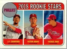 2018 Topps Heritage #273 J.P. Crawford /Arano/Rios Rookie Philadelphia Phillies