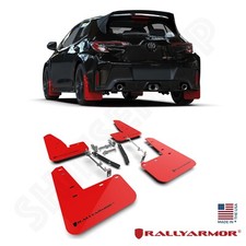 Rally Armor Ur Red Mud Flaps W Black Logo For 2023-2026 Toyota Gr Corolla