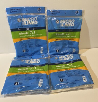 Vacuum Cleaner Bags For Bissell 7 & 1+Samsung Uprights 5000 & 7000 Lot Of 12