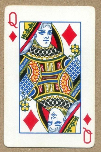 Artist W.D. Gaither CARDINAL BIRDS Queen of Diamonds SWAP PLAYING CARD - Picture 2 of 2