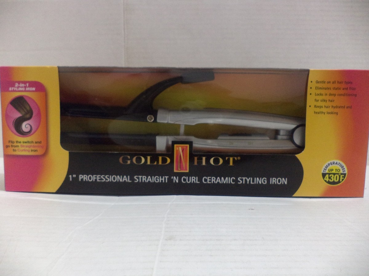 Professional Spring Belson Gold N Hot Curling Iron Gold N Hot 11/2