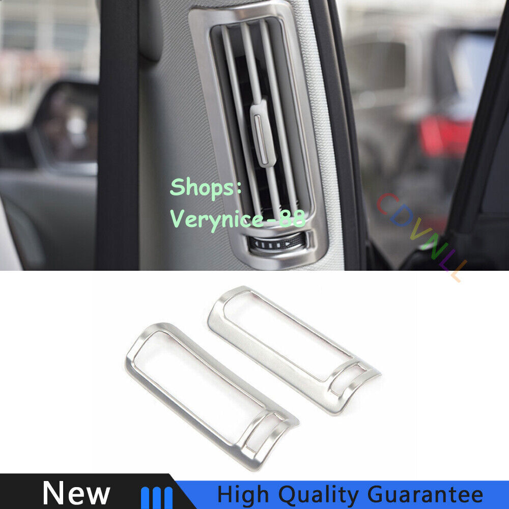 Fit For Audi A6 2005-2011 Silver Steel Car B Pillar Vent Air Outlet Frame Trim
