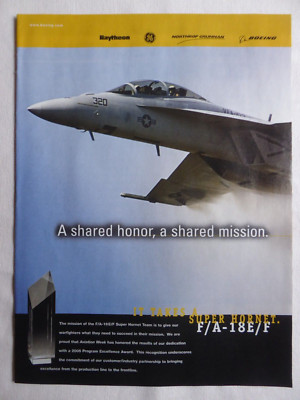11/2005 PUB BOEING NORTHROP-GRUMMAN GE RAYTHEON F/A-18E/F SUPER HORNET AD