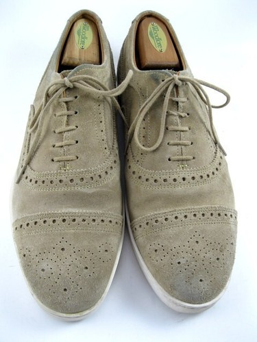 Allen Edmonds "STRAND" Casual Suede Oxford Sneakers 8.5 EEE Bone (553N)