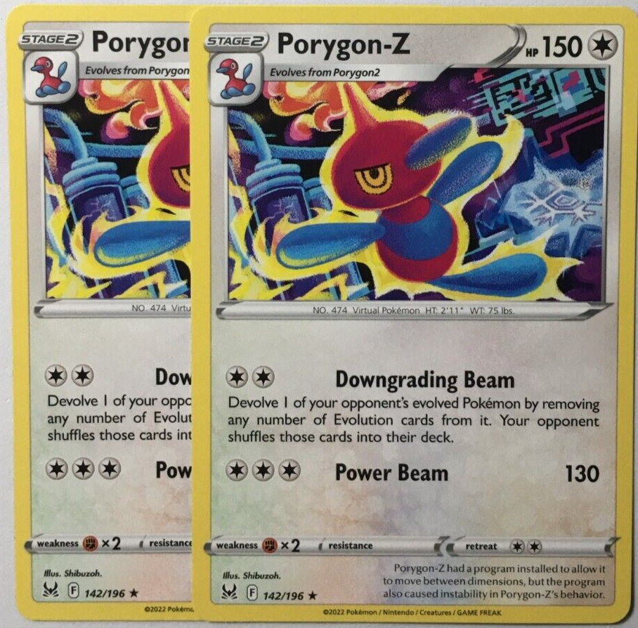 POKEMON 2X PORYGON-Z 142/196 LOST ORIGIN RARE NEAR MINT | eBay