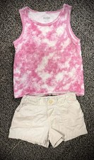 Children's Place Tie-Dye Tank and Khaki Shorts Set