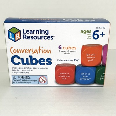Learning Resources Conversation Cubes Social Dice Autism Therapy Ice Breaker NEW