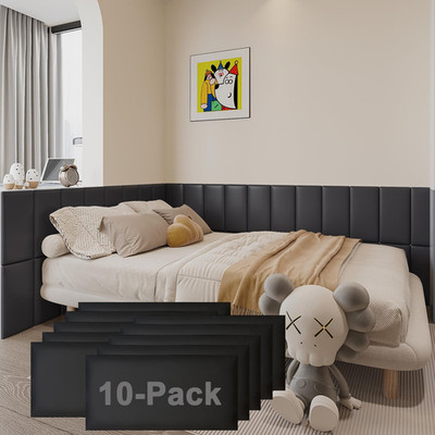 Yu Li 3Dh 3D Anti-Collision Wall Padding For Kids Self-Adhesive 10Pcs Black